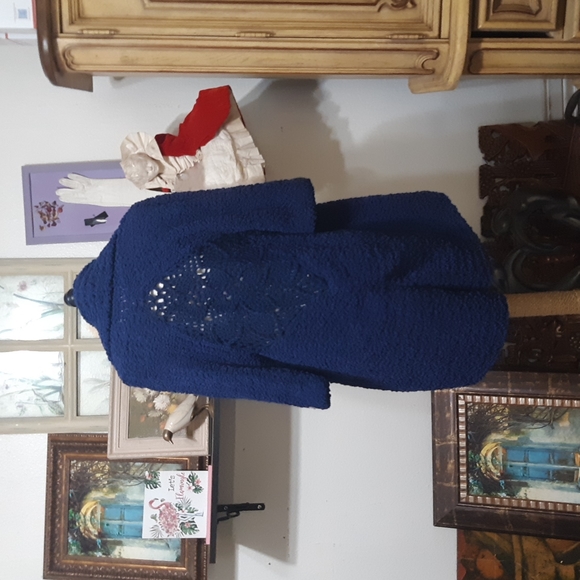 Womens Blue Knit Sweater open front Size Large BCBG MAXAZRIA - Picture 8 of 14